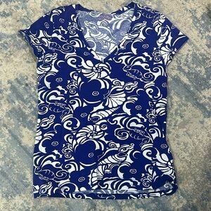 Purple Print Lilly top